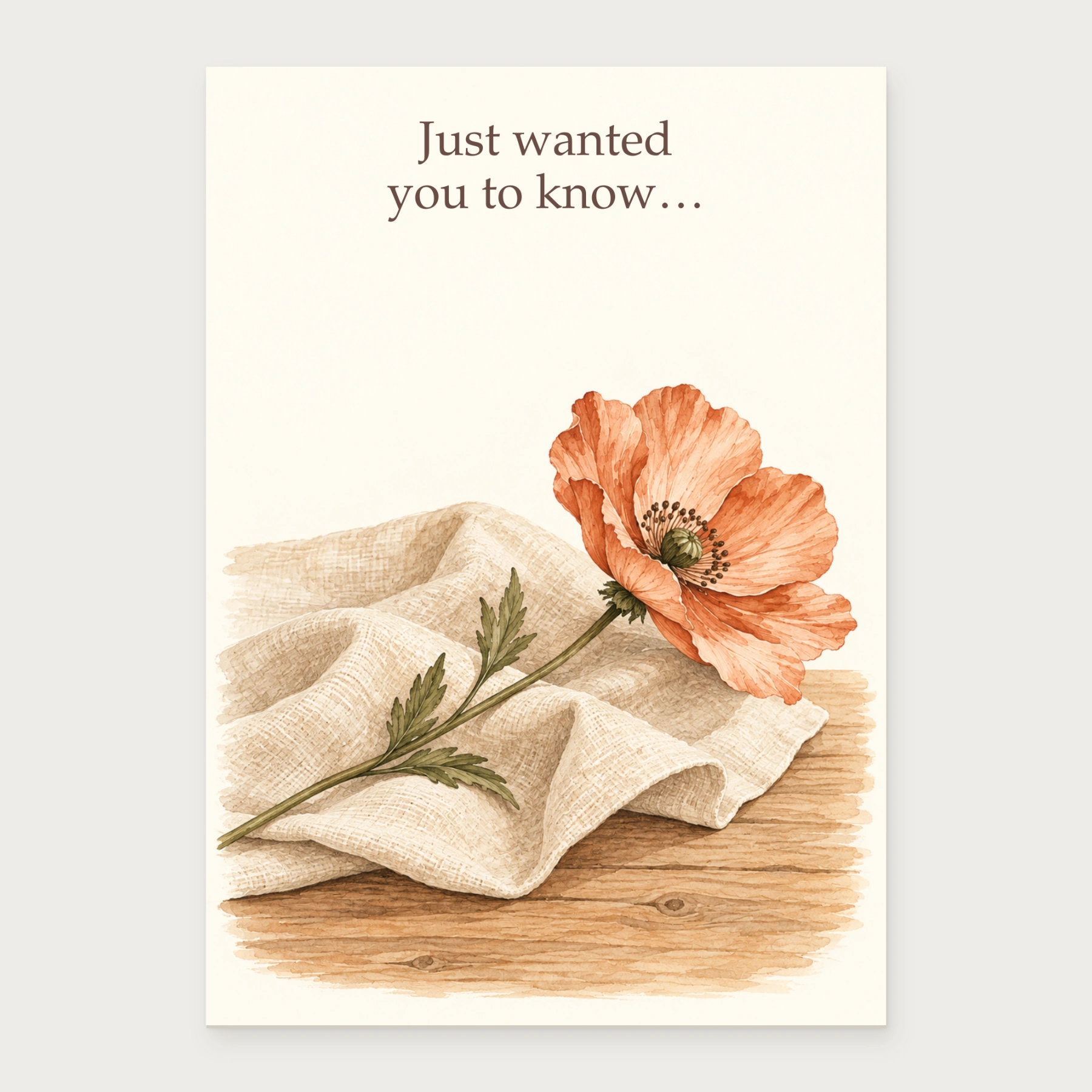 Just wanted you to know…