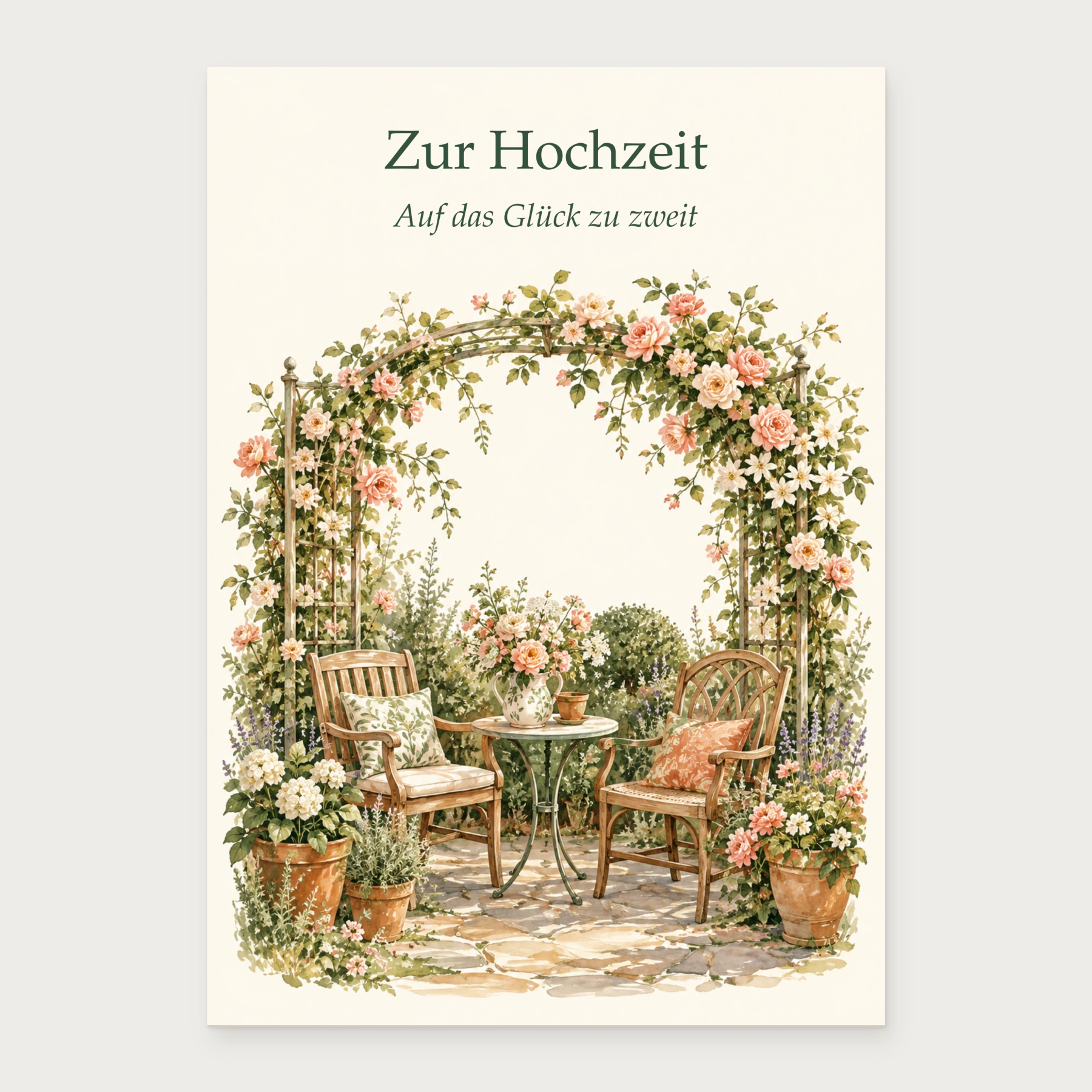 Zur Hochzeit Auf das Glück zu zweit