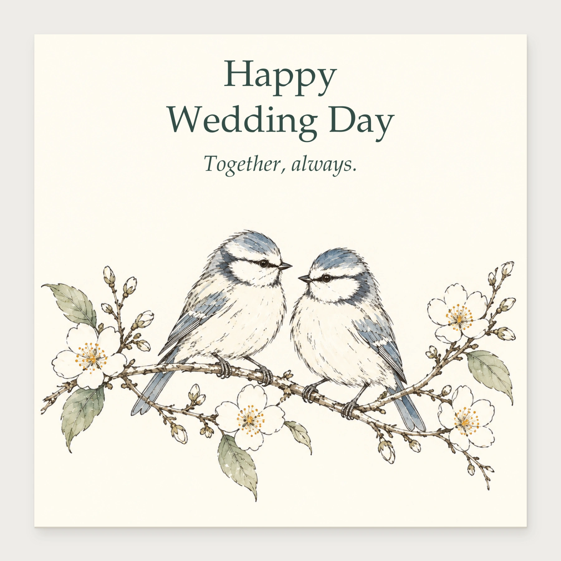 Happy Wedding Day Together, always.